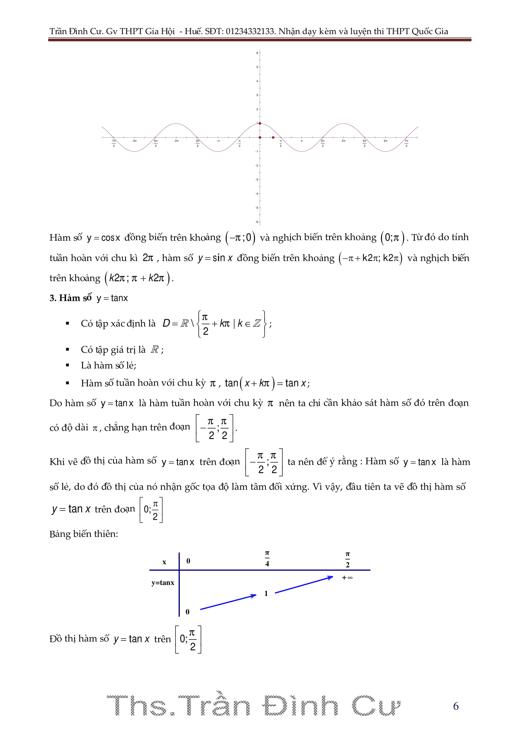 5 dạng toán hàm số lượng giác điển hình – Trần Đình Cư