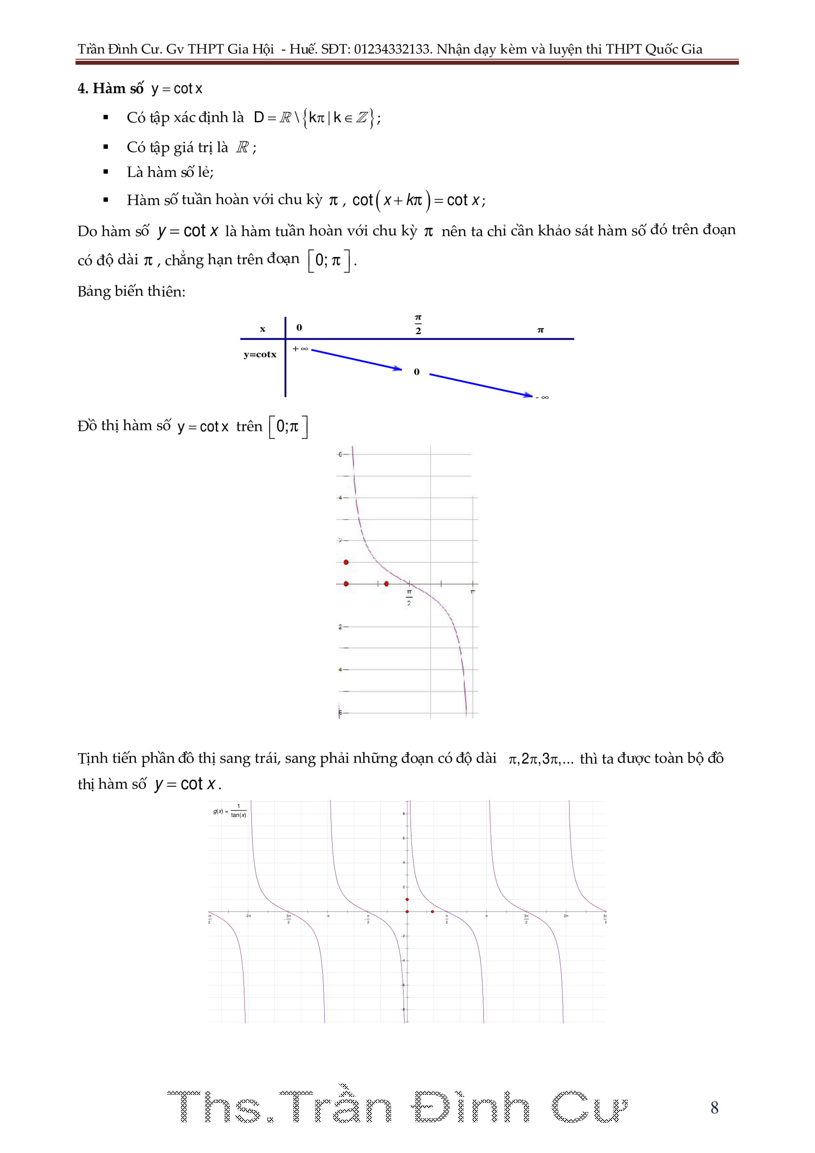 5 dạng toán hàm số lượng giác điển hình – Trần Đình Cư