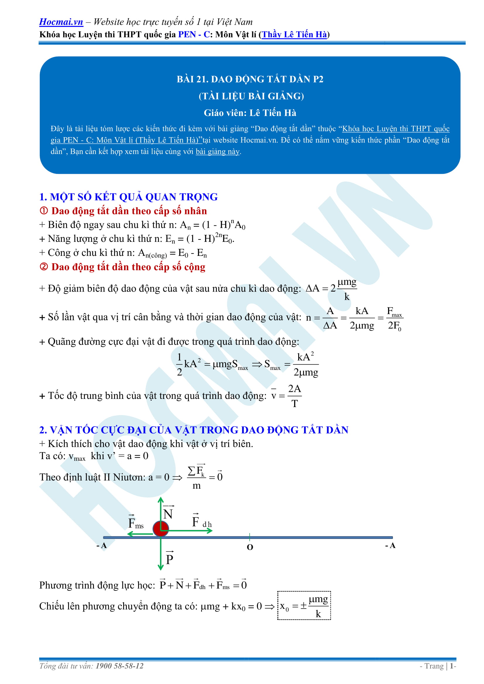 DAO ĐỘNG TẮT DẦN P2