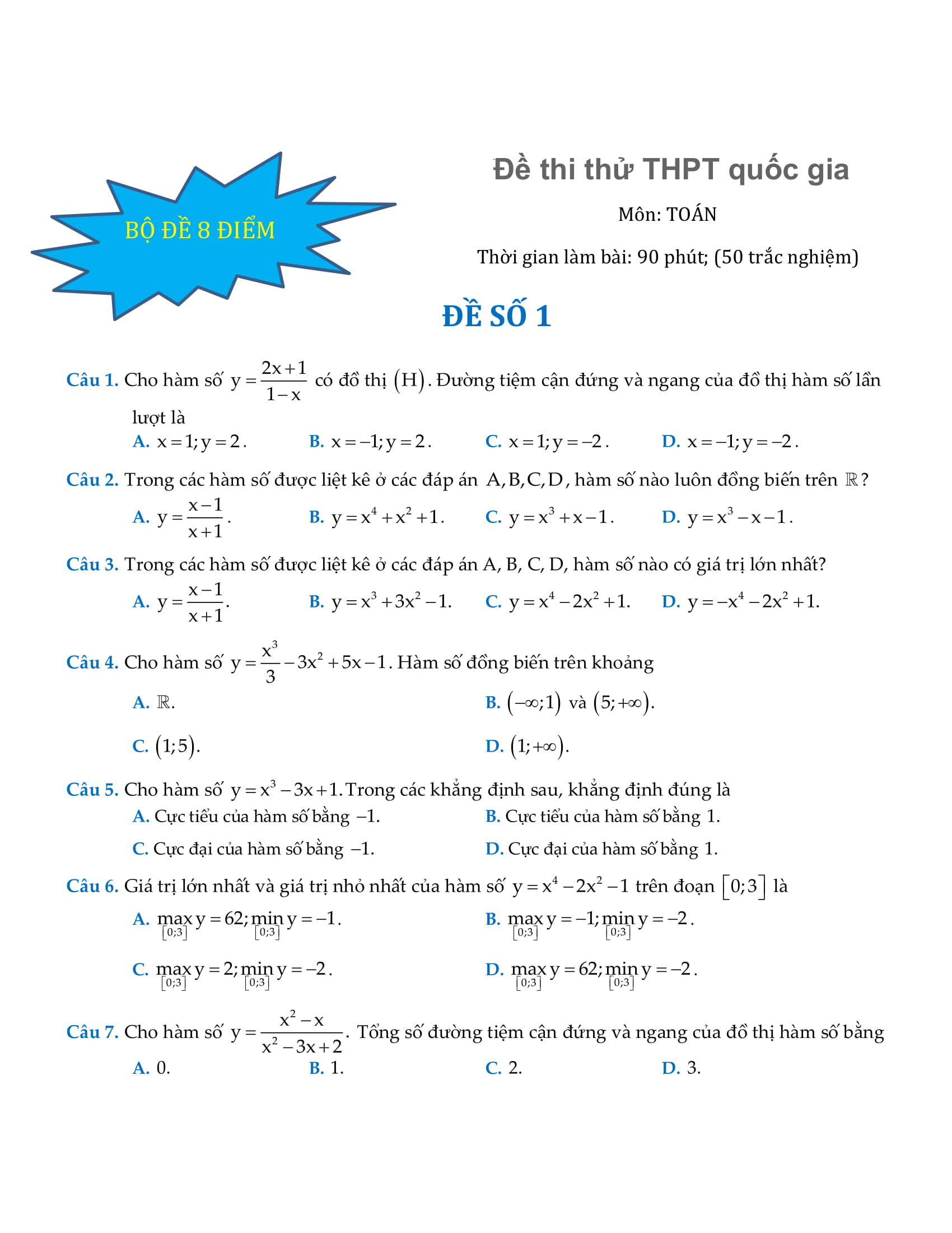 NẮM TRỌN 9 ĐIỂM TRONG 3 NGÀY VỚI BỘ ĐỀ SIÊU HAY