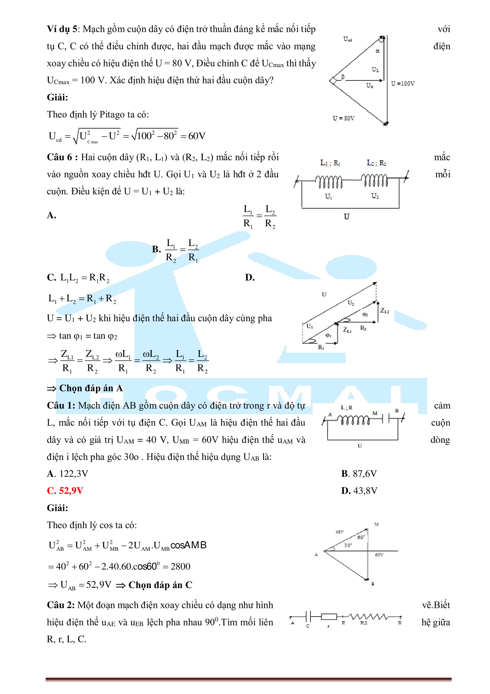 PHƯƠNG PHÁP SỬ DỤNG GIẢN ĐỒVECTO ĐỂ GIẢI BÀI TOÁN ĐIỆN XOAY CHIỀU